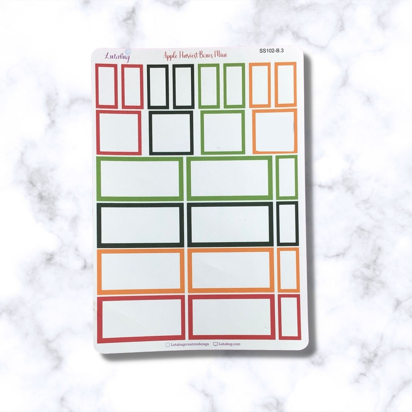 Apple Harvest Planner Deco and Box Sticker Kit/Classic Vertical /Mini Vertical/ Dashboard/ Mini Dashboard