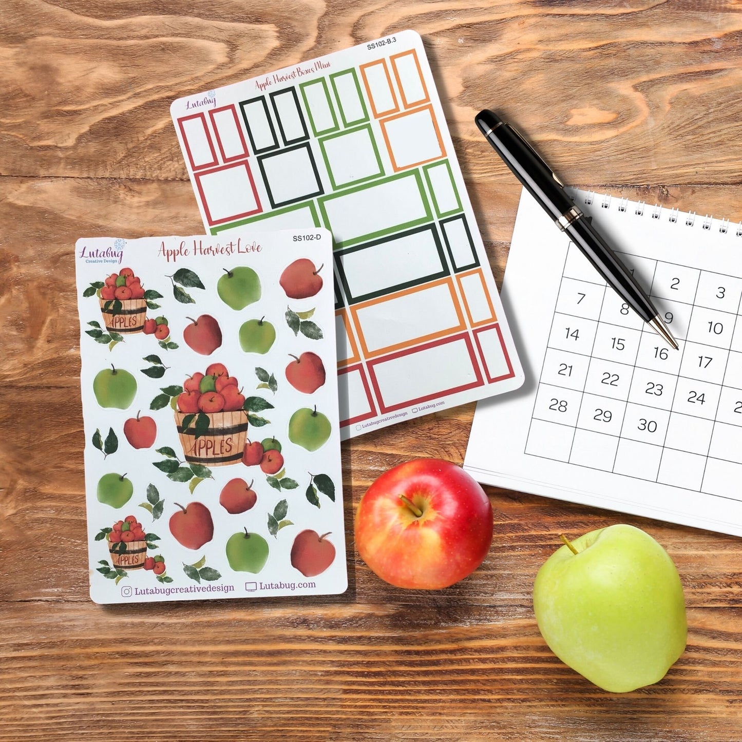 Apple Harvest, Mini Planner Deco and Box Sticker Kit