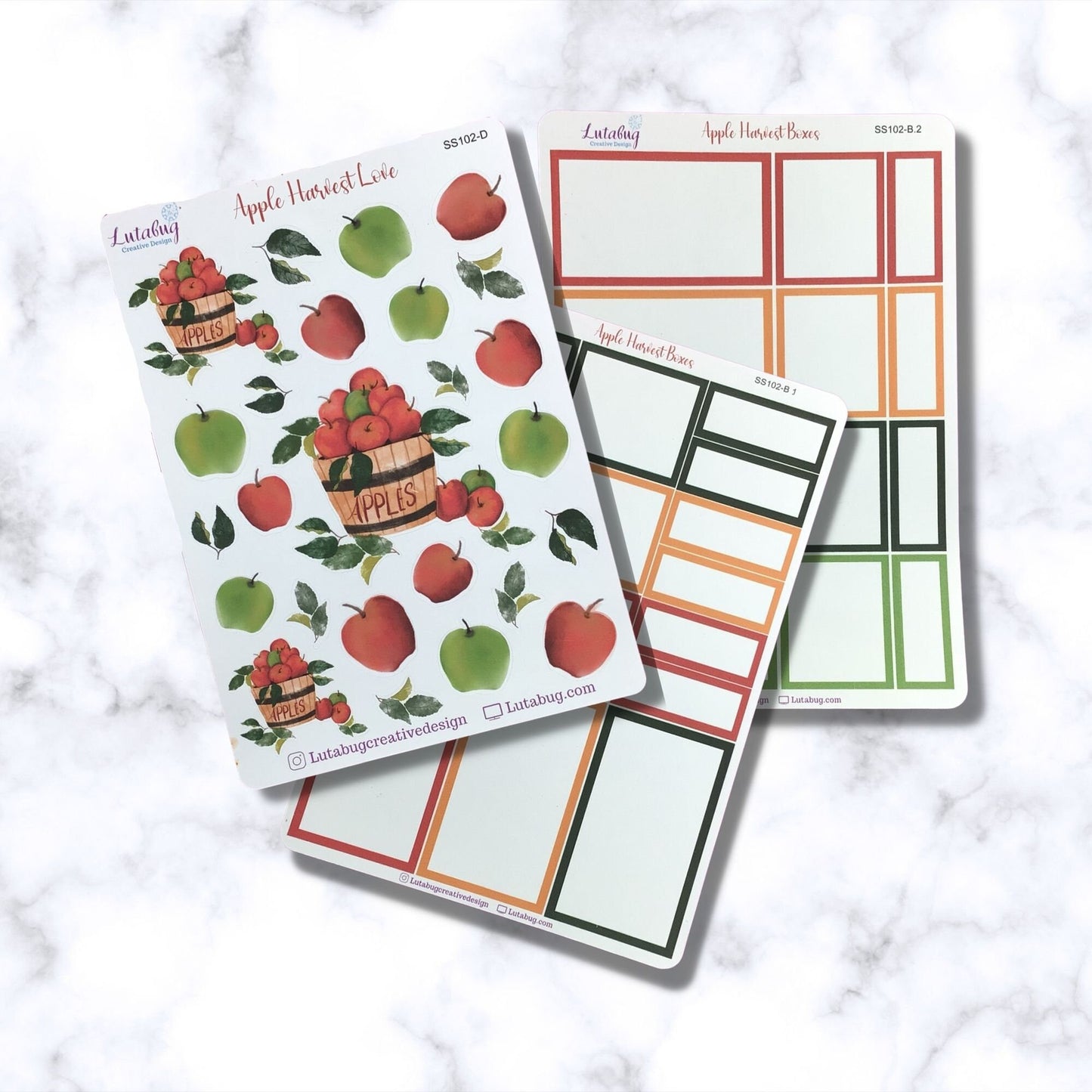 Apple Harvest Planner Deco and Box Sticker Kit/Classic Vertical /Mini Vertical/ Dashboard/ Mini Dashboard