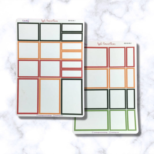 Apple Harvest Classic Vertical Planner Box Sticker Sheets