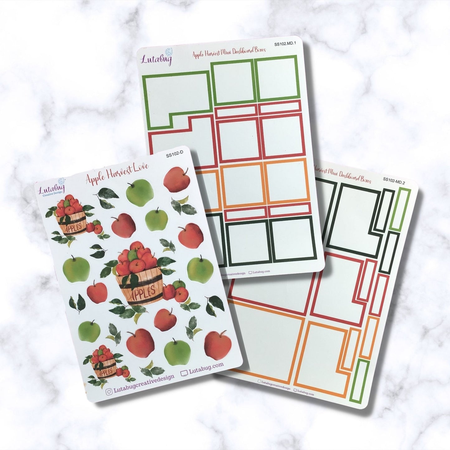 Apple Harvest Planner Deco and Box Sticker Kit/Classic Vertical /Mini Vertical/ Dashboard/ Mini Dashboard