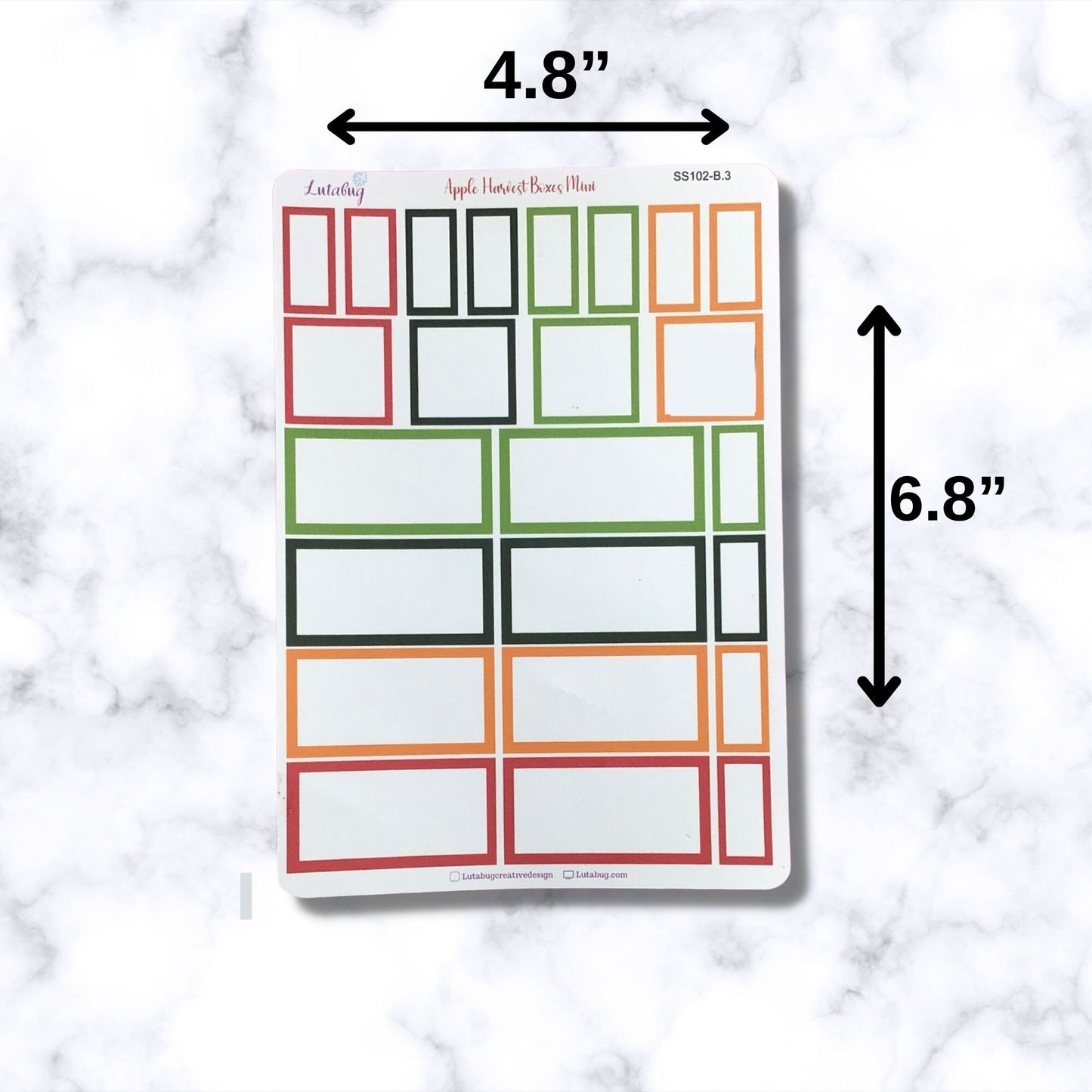 Apple Harvest, Mini Planner Deco and Box Sticker Kit