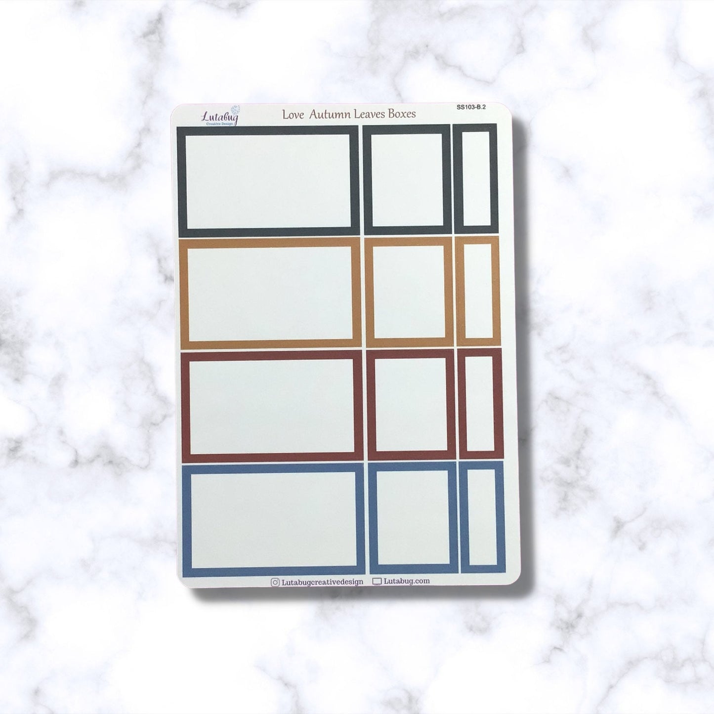 Autumn Leaves Classic Planner Box Sticker Kit