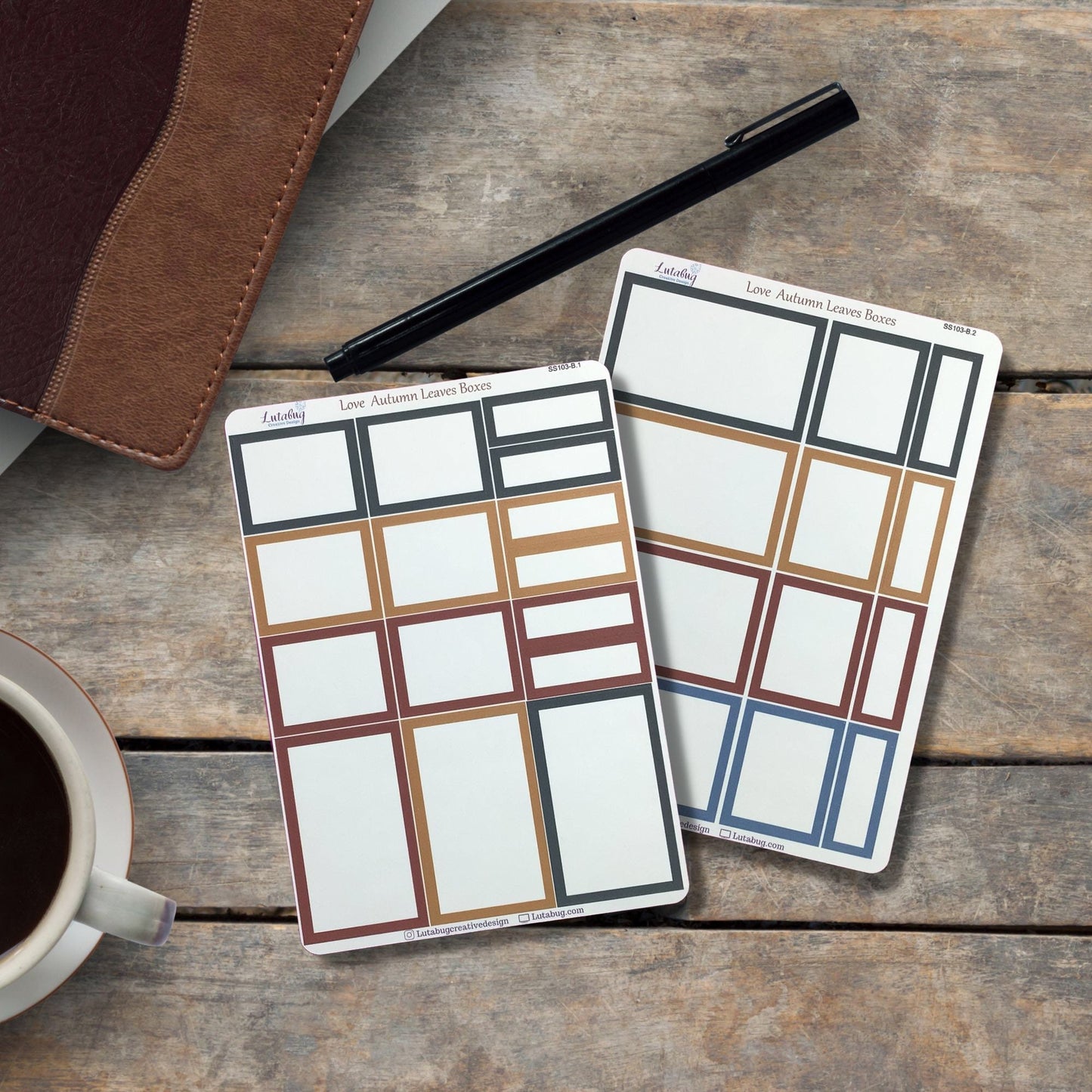 Autumn Leaves Classic Planner Box Sticker Kit