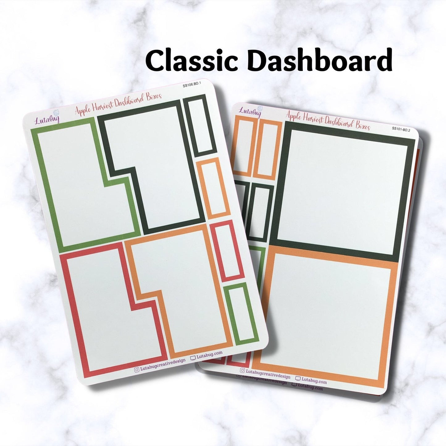 Apple Harvest Classic Dashboard Planner Deco and Box Sticker Kit
