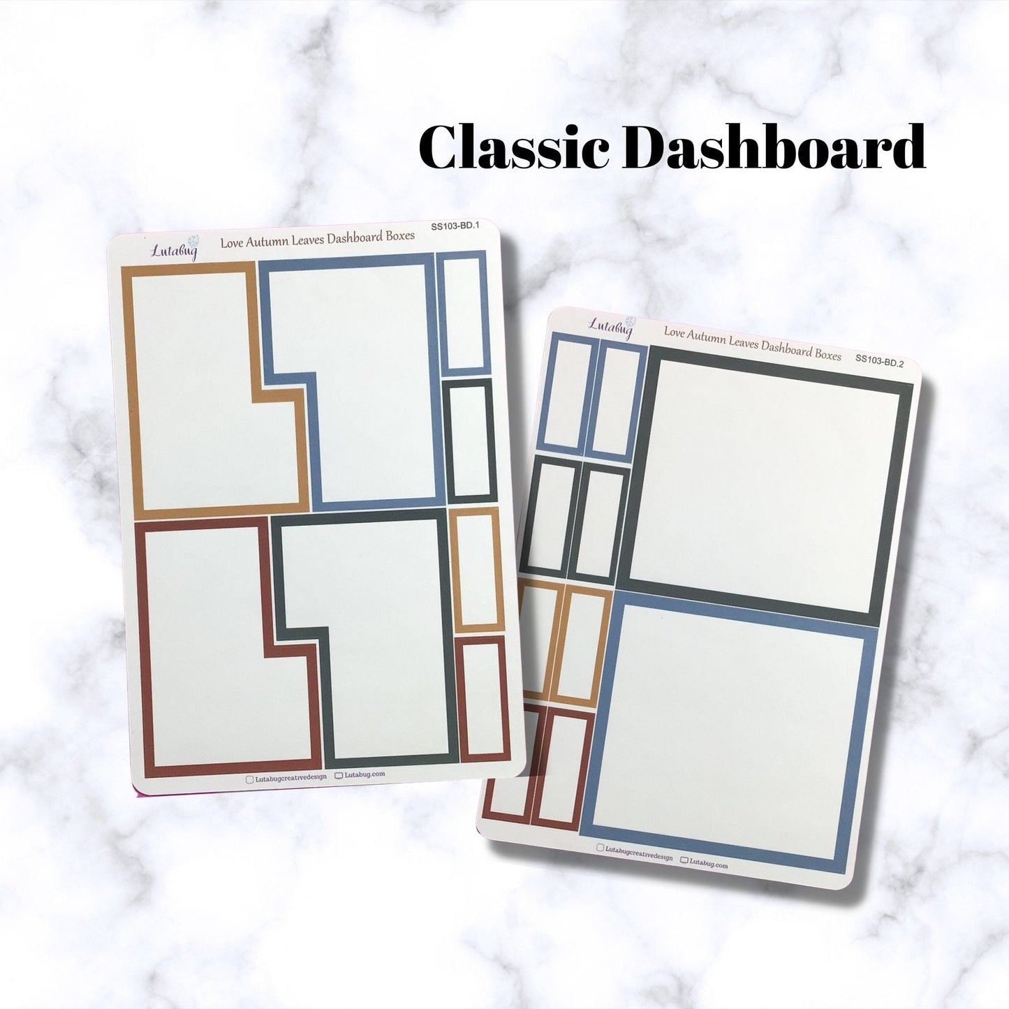 Autumn Leaves Classic Dashboard Planner Deco and Box Sticker Kit