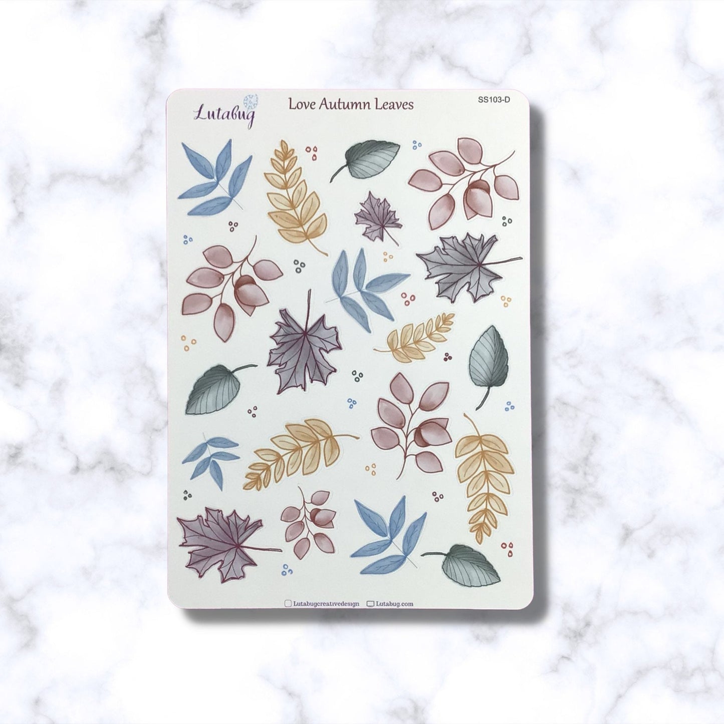 Autumn Leaves Classic Dashboard Planner Deco and Box Sticker Kit