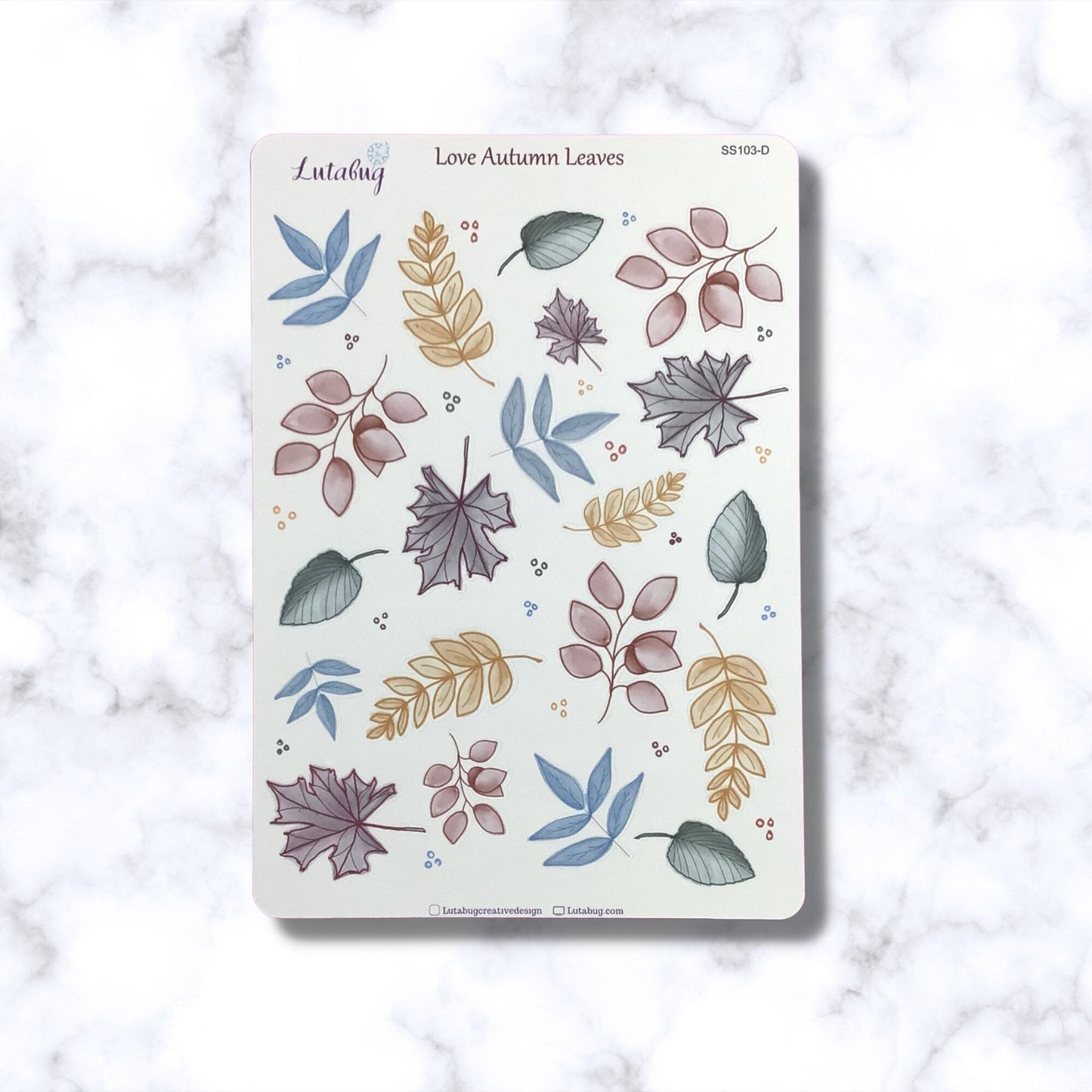 Autumn Leaves Mini Dashboard Planner Stickers,Deco and Box Sticker Kit