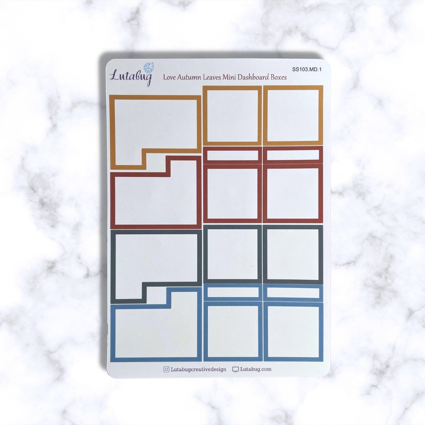 Autumn Leaves Mini Dashboard Planner Stickers,Deco and Box Sticker Kit