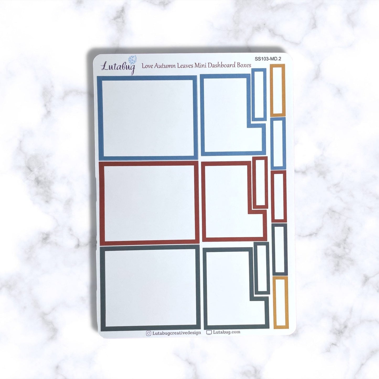 Autumn Leaves Mini Dashboard Planner Stickers,Deco and Box Sticker Kit