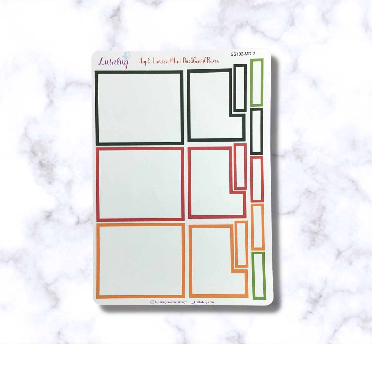 Apple Harvest Mini Dashboard Planner Deco and Box Sticker Kit