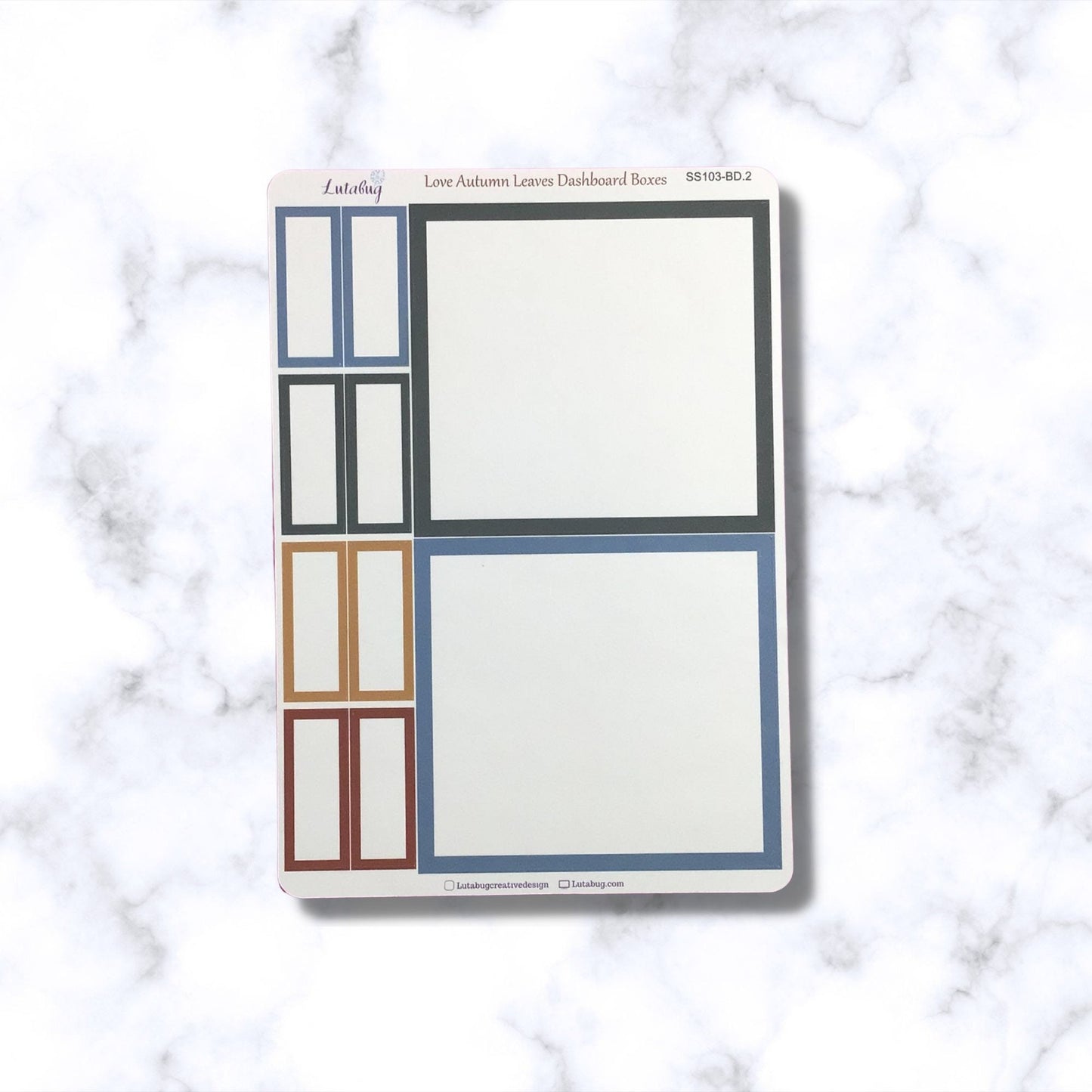 Autumn Leaves Classic Dashboard Planner Deco and Box Sticker Kit