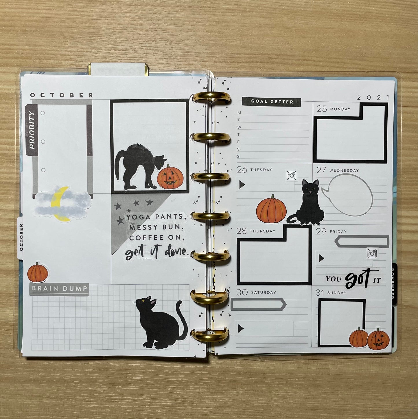 Black Cat, Halloween, Planner or Journal, Deco Sticker Sheet
